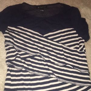 Navy and White Striped T-Shirt